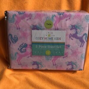 Cozy Home Kids Unicorn Sheet Set - Pink and Purple